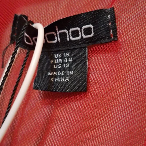 Boohoo red peplum top - Picture 6 of 6